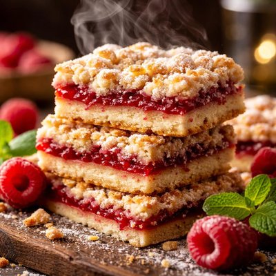 Image of Raspberry Bars Hindbr Snitter