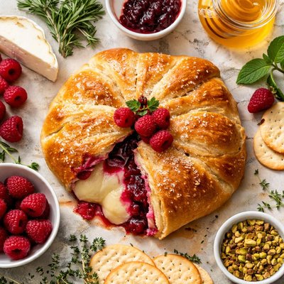 Image of Raspberry Brie En Croute