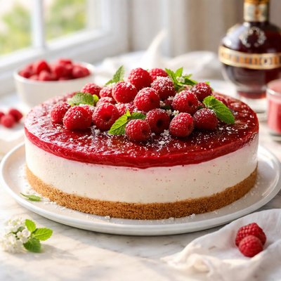 Image of Raspberry Chambord Cheesecake
