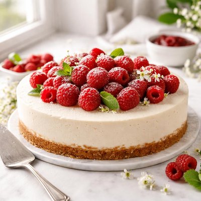 Image of Cheesecake de Frambuesa Sin Lácteos