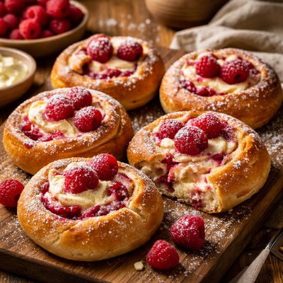 Image of Raspberry Cream Cheese Breakfast Buns