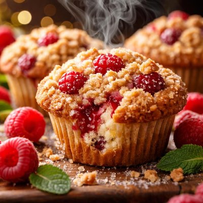 Image of Raspberry Crumble Muffins