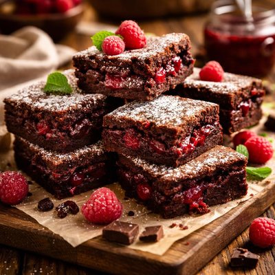 Image of Raspberry Filled Brownie Delights