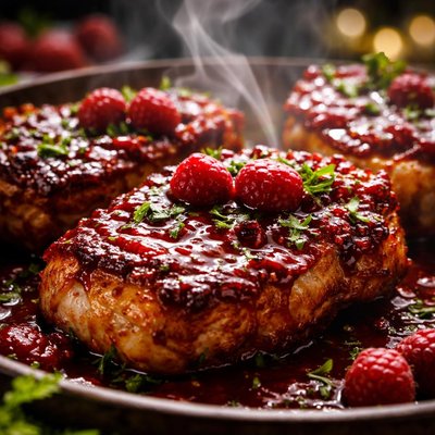 Image of Raspberry Glazed Pork Chops