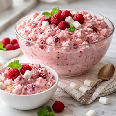 Image of Raspberry Jello Fruit Fluff