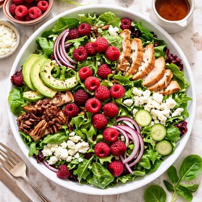 Image of Raspberry Maple Green Salad