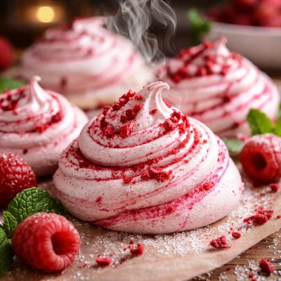 Image of Raspberry Meringue Cookies