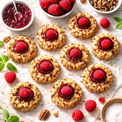 Image of Raspberry Pecan Thumbprints