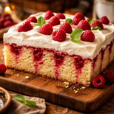 Image of Raspberry Poke Cake