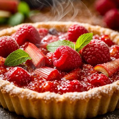 Image of Raspberry Rhubarb Tart