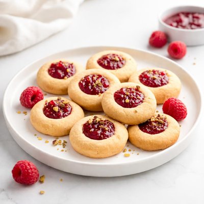 Image of Raspberry Thumbprint Cookies