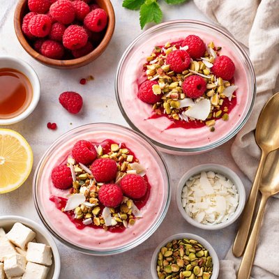 Image of Raspberry Tofu Pudding