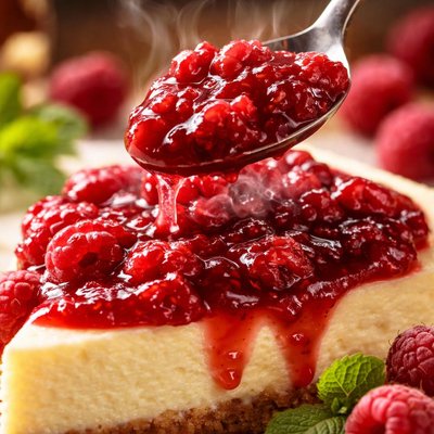 Image of Raspberry Topping for Cheesecake
