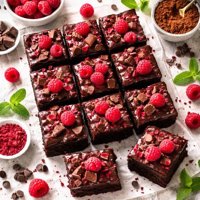 Image of Raspberry Truffle Brownies