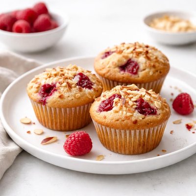 Image of Raspberry Vanilla Nut Muffins
