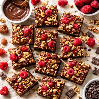 Image of Raspberry Walnut Chocolate Bars