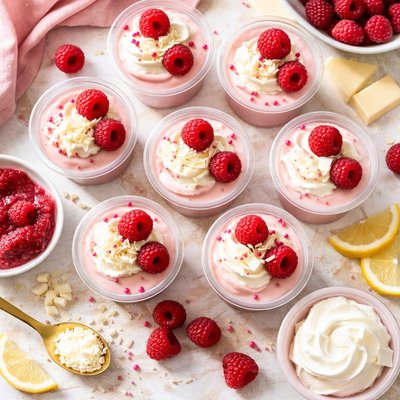 Image of Raspberry White Chocolate Pudding Shot