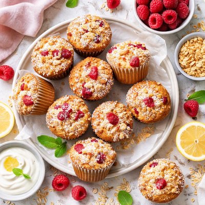Image of Raspberry Yoghurt Muffins