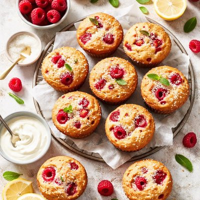 Image of Raspberry Yogurt Muffins