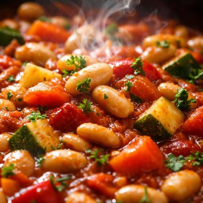 Image of Ready and Waiting Bean and Vegetable Ragout