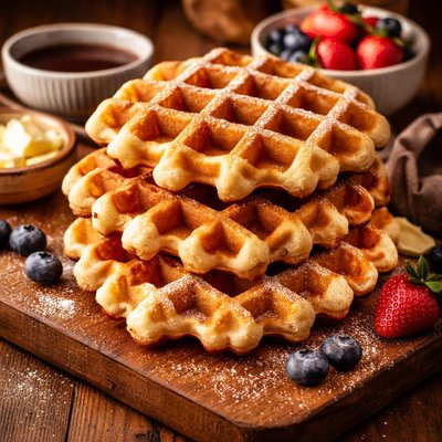 Image of Real Belgian Stiff Dough Waffles No Sugar Added