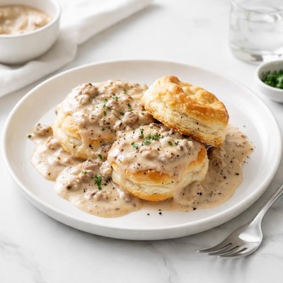 Image of Real Down Home Southern Country Biscuits and Gravy