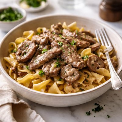 Image of Real Simple Beef Stroganoff