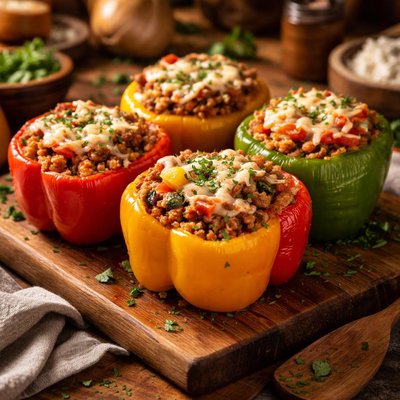 Image of Real Stuffed Bell Peppers or Stuffed Cabbage