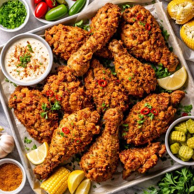 Image of Really Crispy Spicy Cajun Fried Chicken