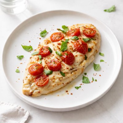 Image of Really Easy Baked Sole Fish with Mozzarella and Tomato