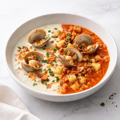 Image of Red and White Clam Chowder