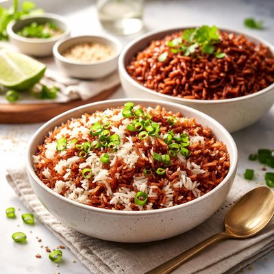 Image of Red and White Rice