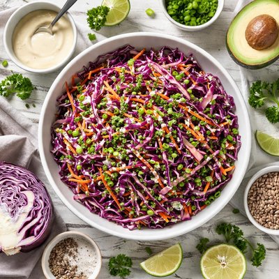 Image of Col picada de Whole30 con col roja