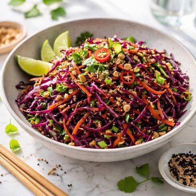 Image of Red Cabbage Touched with Asian Flavors
