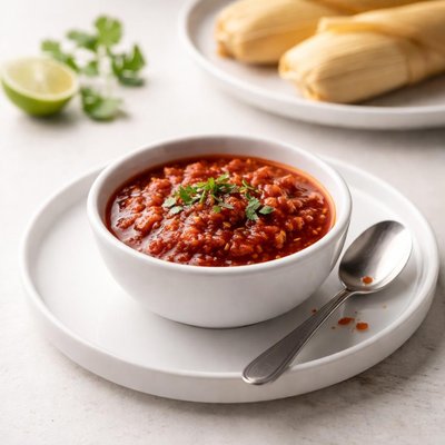 Image of Red Chili Sauce to Be Used with Traditional Tamales