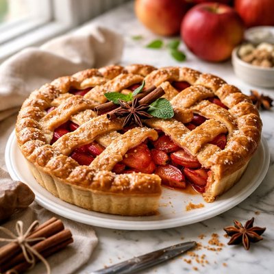 Image of Red Cinnamon Apple Pie