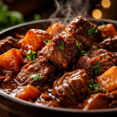 Image of Red Cooked Lamb with Sweet Potatoes