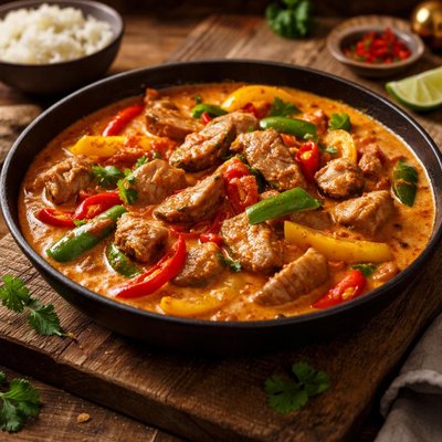Image of Red Curry Pork with Peppers