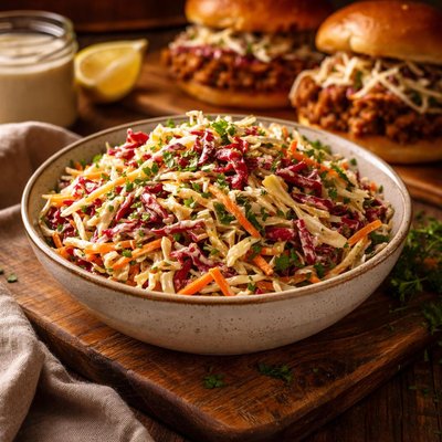 Image of Red Green Cole Slaw for Pulled Pork Sandwiches