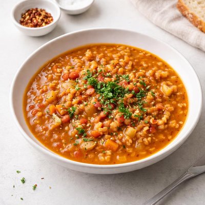 Image of Red Lentil and Barley Soup