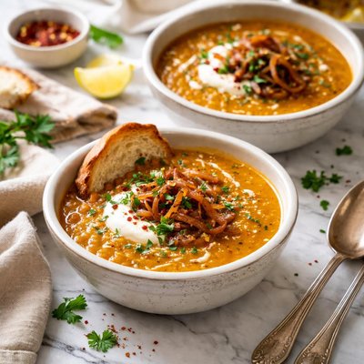 Image of Red Lentil Caramelised Onion Soup