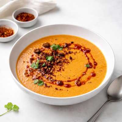 Image of Red Lentil Soup with Spiced Oil