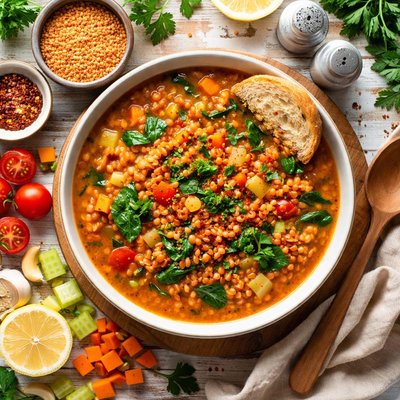 Image of Red Lentil Vegetable Soup