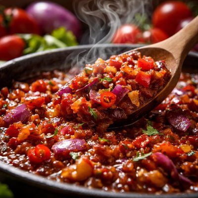 Image of Red Onion Tomato and Chilli Relish