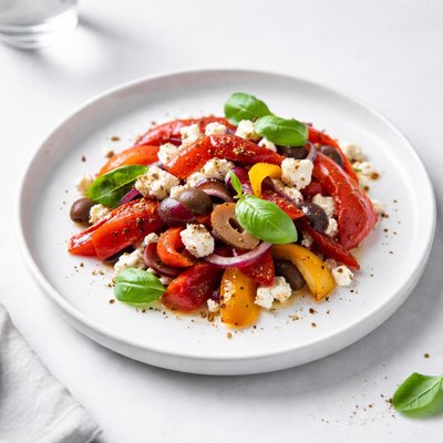 Image of Red Pepper and Feta Salad