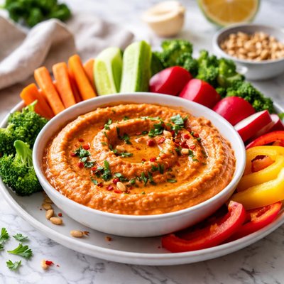 Image of Red Pepper and Garlic Dip for Vegetables