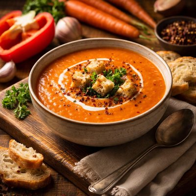 Image of Red Pepper Carrot Soup