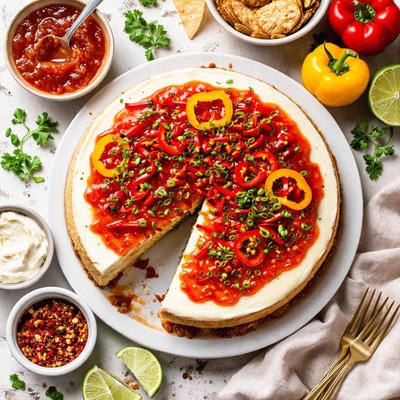 Image of Red Pepper Jelly Cheesecake