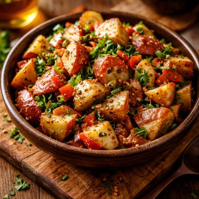 Image of Red Potato Salad Spicy and Vegan No Mayo or Nayo