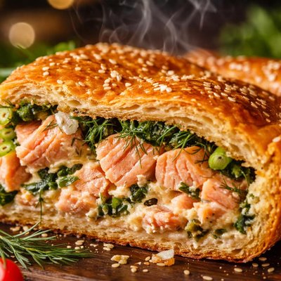 Image of Red Salmon Pie